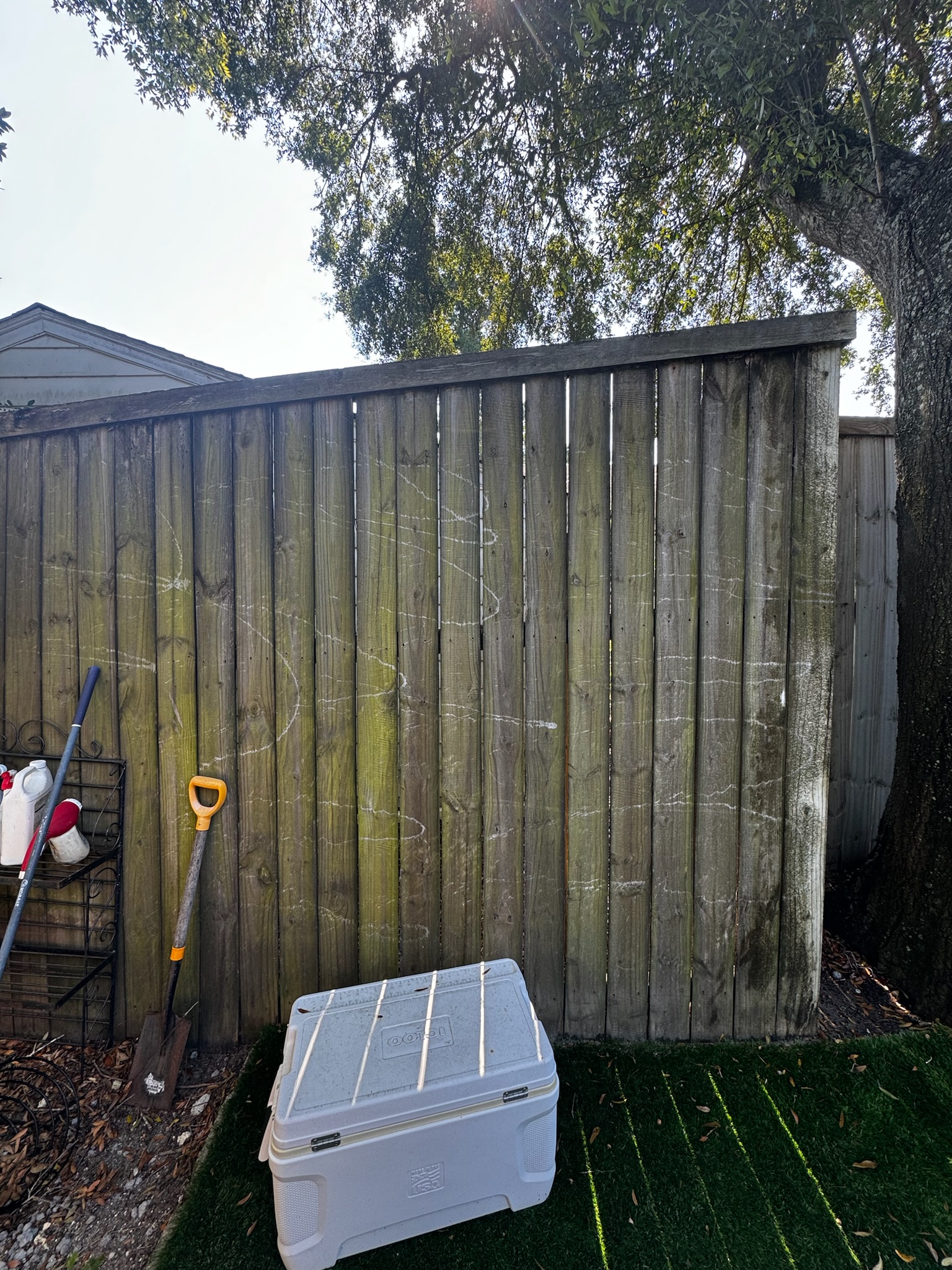 Fence cleaning process image